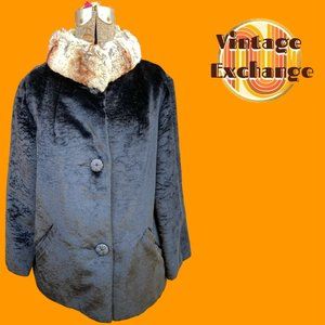 Vintage Chic: 1960s Curly Lamb and Mink Coat